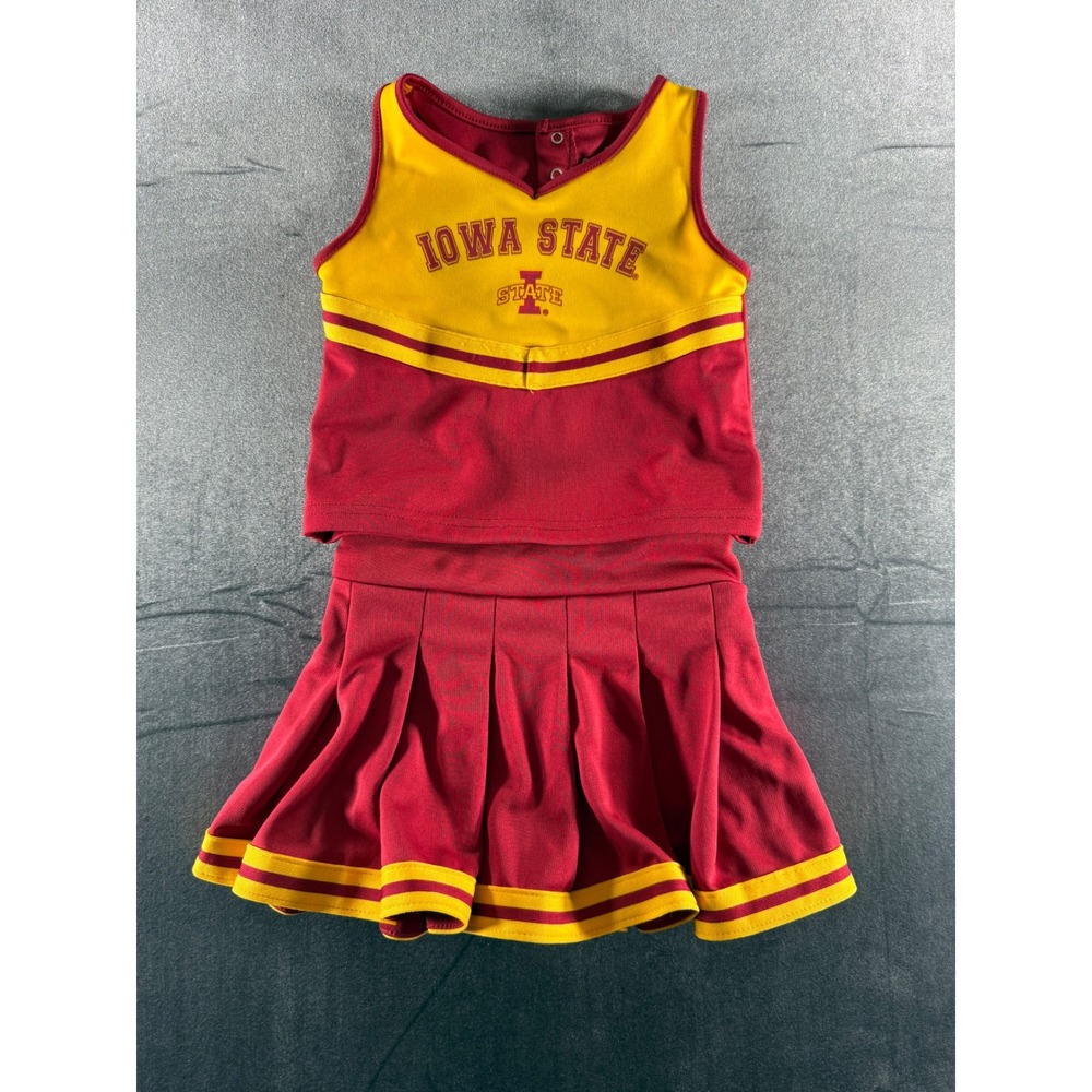 Colosseum Iowa State Cyclones Toddler Cheerleader Uniform Set Red Gold 4T